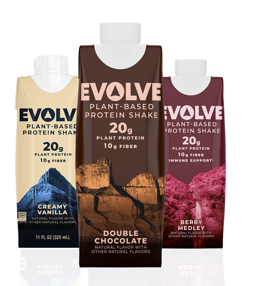a group of evolve branded products